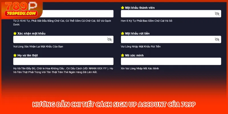 Hướng dẫn chi tiết cách đăng ký 789P
